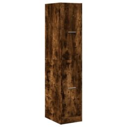 Berkfield Home Apothecary Cabinet Smoked Oak 30x41x144.5 cm Engineered Wood in Brown - thumbnail 3