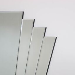 Melody Maison Large Art Deco Fan Frameless Wall Mirror in Clear - thumbnail 6
