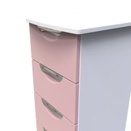 Ready Assembled 2 U Holborn 5 Drawer Tall Bedside (Ready Assembled) in Dusty Pink - thumbnail 4