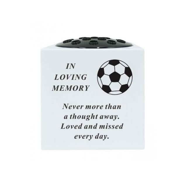 David Fischhoff Memorial Grave Black Football Rose Bowl in White - image 1