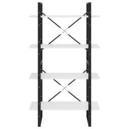 Berkfield Home Decorative 4-Tier Book Cabinet White 80x30x140 cm Engineered Wood - Size: 80 x 30 x 140 cm - thumbnail 5