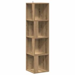 Berkfield Home Classic Corner Cabinet Artisan Oak 33x33x132 cm Engineered Wood in Brown - Size: 33 x 33 x 132 cm - thumbnail 3