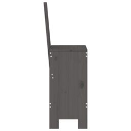 Berkfield Home Bar Stools 2 pcs Grey 40x42x120 cm Solid Wood Pine - Size: 40 x 42 x 120 cm - thumbnail 5