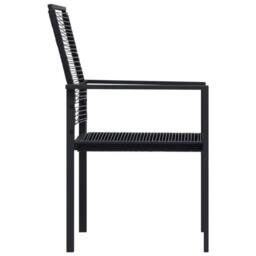 Berkfield Home Garden Chairs 2 pcs PVC Rattan Black - thumbnail 4