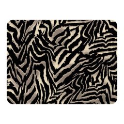 Benjamin Tate Design Gold Zebra Print Blanket in Natural - Size: 120 cm x 150 cm - thumbnail 1