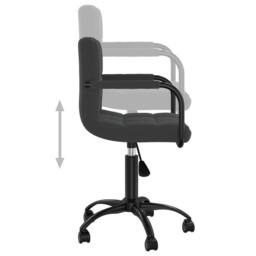Berkfield Home Swivel Office Chair Black Velvet - thumbnail 6