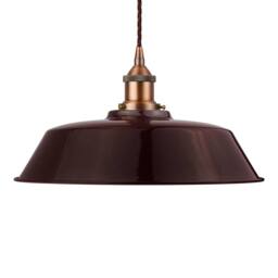 SE Home Burgundy Red Chancery Pendant Light - Matt Antique Copper - thumbnail 1