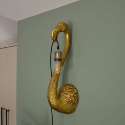 Madison & Mayfair Elegant Flamingo Head Wall Lamp in Gold - thumbnail 2