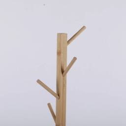 VOGREX Bamboo Coat Stand 8 Hooks in Natural - thumbnail 5