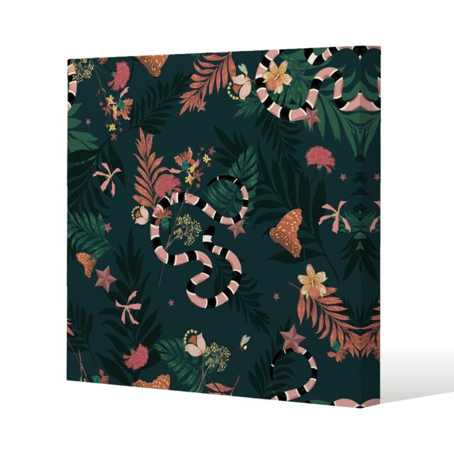 Benjamin Tate Design Beautiful dark forest (Canvas Print) / 114 x 114 x 4cm in Natural - Size: 114 x 114 x 4 cm - image 1