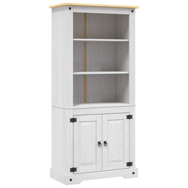 Berkfield Home Cupboard Mexican Pine Corona Range White 80x40x170 cm - Size: 80 x 40 x 170 cm - image 1