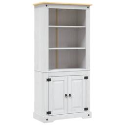 Berkfield Home Cupboard Mexican Pine Corona Range White 80x40x170 cm - Size: 80 x 40 x 170 cm