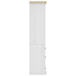 Berkfield Home Cupboard Mexican Pine Corona Range White 80x40x170 cm - Size: 80 x 40 x 170 cm - thumbnail 7