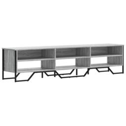 Berkfield Home TV Cabinet Grey Sonoma 180x34x41 cm Engineered Wood - Size: 180 x 34 x 41 cm - thumbnail 1