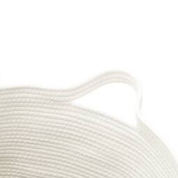 Berkfield Home Storage Basket Brown & White √ò49x65 cm Cotton - Size: 49x65 cm - thumbnail 6