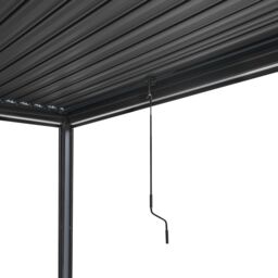 Monstershop Anthracite Aluminium Pergola With LED Lights & 2 x Shutter Panels - 3m in Grey - thumbnail 8