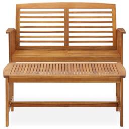 Berkfield Home 2 Piece Garden Lounge Set Solid Acacia Wood in Brown - thumbnail 3