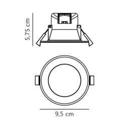Nordlux Birla Down Light White Plastic Hallway LED 3000k Mains - thumbnail 3
