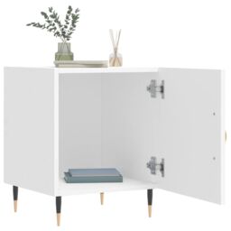 Berkfield Home Bedside Cabinets 2 pcs White 40x40x50 cm Engineered Wood - Size: 40 x 40 x 50 cm - thumbnail 3