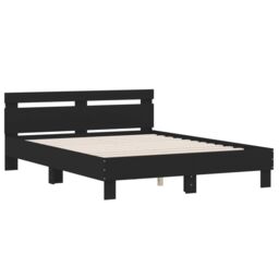 Berkfield Home Bed Frame with LED without Mattress Black 140x200 cm - thumbnail 6