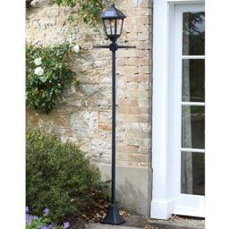 Marco Paul 2m Black Steel Solar Powered Victorian Lamp Post - Size: 0.6m2 - thumbnail 2