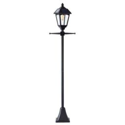 Marco Paul 2m Black Steel Solar Powered Victorian Lamp Post - Size: 0.6m2 - thumbnail 3