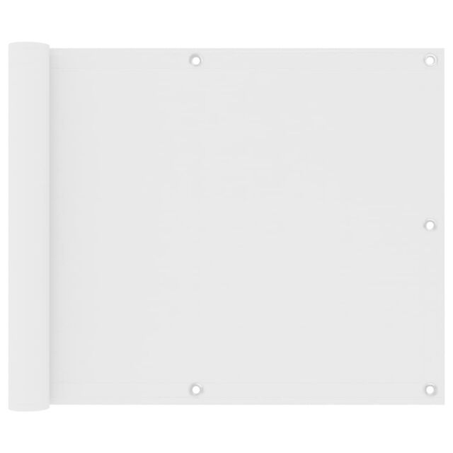 Berkfield Home Balcony Screen White 75x400 cm Oxford Fabric - image 1