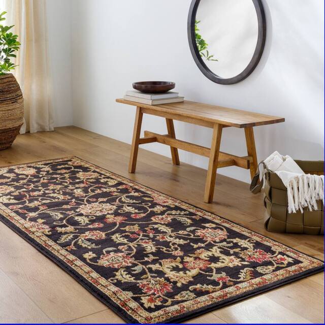 Livabliss Riley-Vintage Beige Brown Green Black Traditional Boho Living Dining Rug - Size: 80 cm x 220 cm - image 1