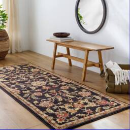 Livabliss Riley-Vintage Beige Brown Green Black Traditional Boho Living Dining Rug - Size: 80 cm x 220 cm - thumbnail 6