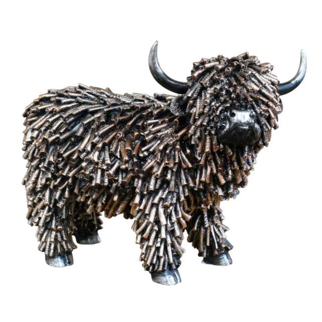 Gifts Direct 2 U Bronzed Highland Cow Ornament in Bronze - image 1