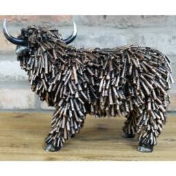 Gifts Direct 2 U Bronzed Highland Cow Ornament in Bronze - thumbnail 4