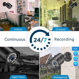 Alivio 5MP CCTV Surveillance Security Camera, 1080P 4 Channal AHD Kit CCTV With 500GB HDD in Black - thumbnail 2