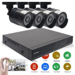 Alivio 5MP CCTV Surveillance Security Camera, 1080P 4 Channal AHD Kit CCTV With 500GB HDD in Black - thumbnail 4