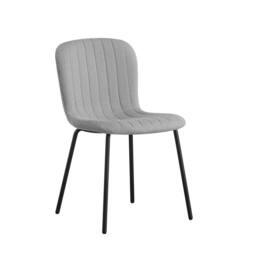 MCC Direct Bella Luxe Set of 4 Teddy Faux Fur Dining Chairs in Light Grey - thumbnail 7
