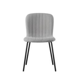 MCC Direct Bella Luxe Set of 4 Teddy Faux Fur Dining Chairs in Light Grey - thumbnail 2