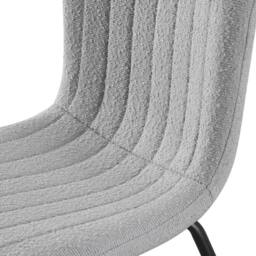MCC Direct Bella Luxe Set of 4 Teddy Faux Fur Dining Chairs in Light Grey - thumbnail 8