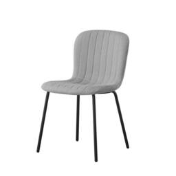 MCC Direct Bella Luxe Set of 4 Teddy Faux Fur Dining Chairs in Light Grey - thumbnail 3