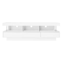 BTM 160cm High Gloss TV Stand with LED, 3 Drawers & Shelves in White - thumbnail 9