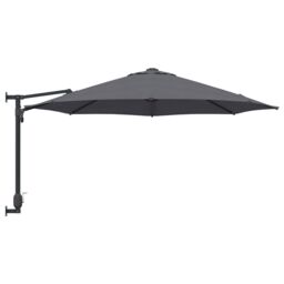 Berkfield Home Patio Umbrella Anthracite Powder-Coated Steel, Polyester Large - thumbnail 5