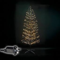 Shatchi 4FT Prelit Brown LED Snow Twig Christmas Tree Warm White LEDs - thumbnail 3
