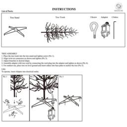 Shatchi 4FT Prelit Brown LED Snow Twig Christmas Tree Warm White LEDs - thumbnail 8