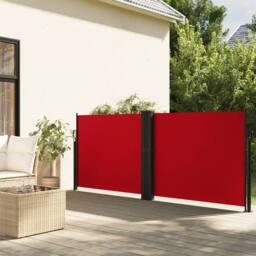 Berkfield Home Retractable Side Awning Red 120x1000 cm - thumbnail 2