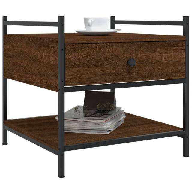 Berkfield Home Decorative Coffee Table Brown Oak 50x50x50 cm Engineered Wood - Size: 50 x 50 x 50 cm - image 1