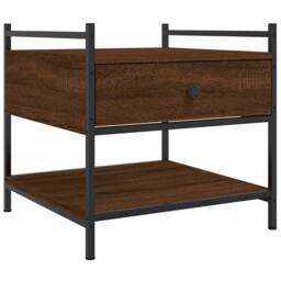 Berkfield Home Decorative Coffee Table Brown Oak 50x50x50 cm Engineered Wood - Size: 50 x 50 x 50 cm - thumbnail 3