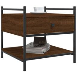 Berkfield Home Decorative Coffee Table Brown Oak 50x50x50 cm Engineered Wood - Size: 50 x 50 x 50 cm - thumbnail 1