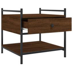 Berkfield Home Decorative Coffee Table Brown Oak 50x50x50 cm Engineered Wood - Size: 50 x 50 x 50 cm - thumbnail 5