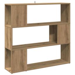 Berkfield Home Elegant Book Cabinet/Room Divider Artisan Oak 100x24x94 cm in Brown - Size: 100 x 24 x 94 cm - thumbnail 3
