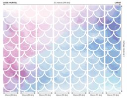 Origin Murals Watercolour Mermaid Scales Wall Mural - Size: W350 cm x H280 cm - thumbnail 6
