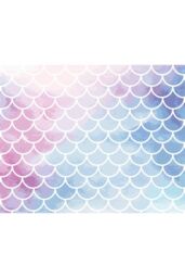 Origin Murals Watercolour Mermaid Scales Wall Mural - Size: W350 cm x H280 cm - thumbnail 2