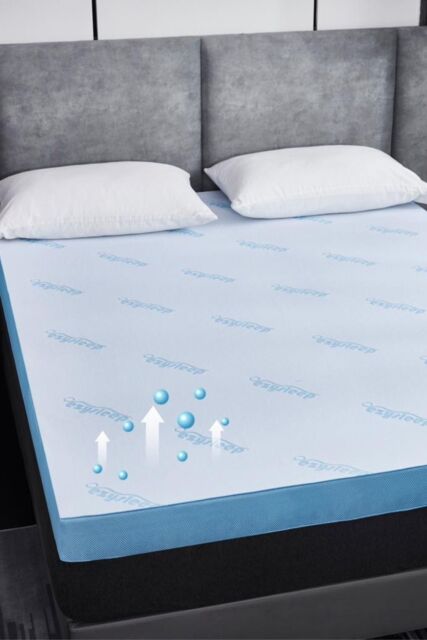 Ezysleep Air Flow Memory Foam Mattress Topper 2 Inch in White - Size: Single - image 1